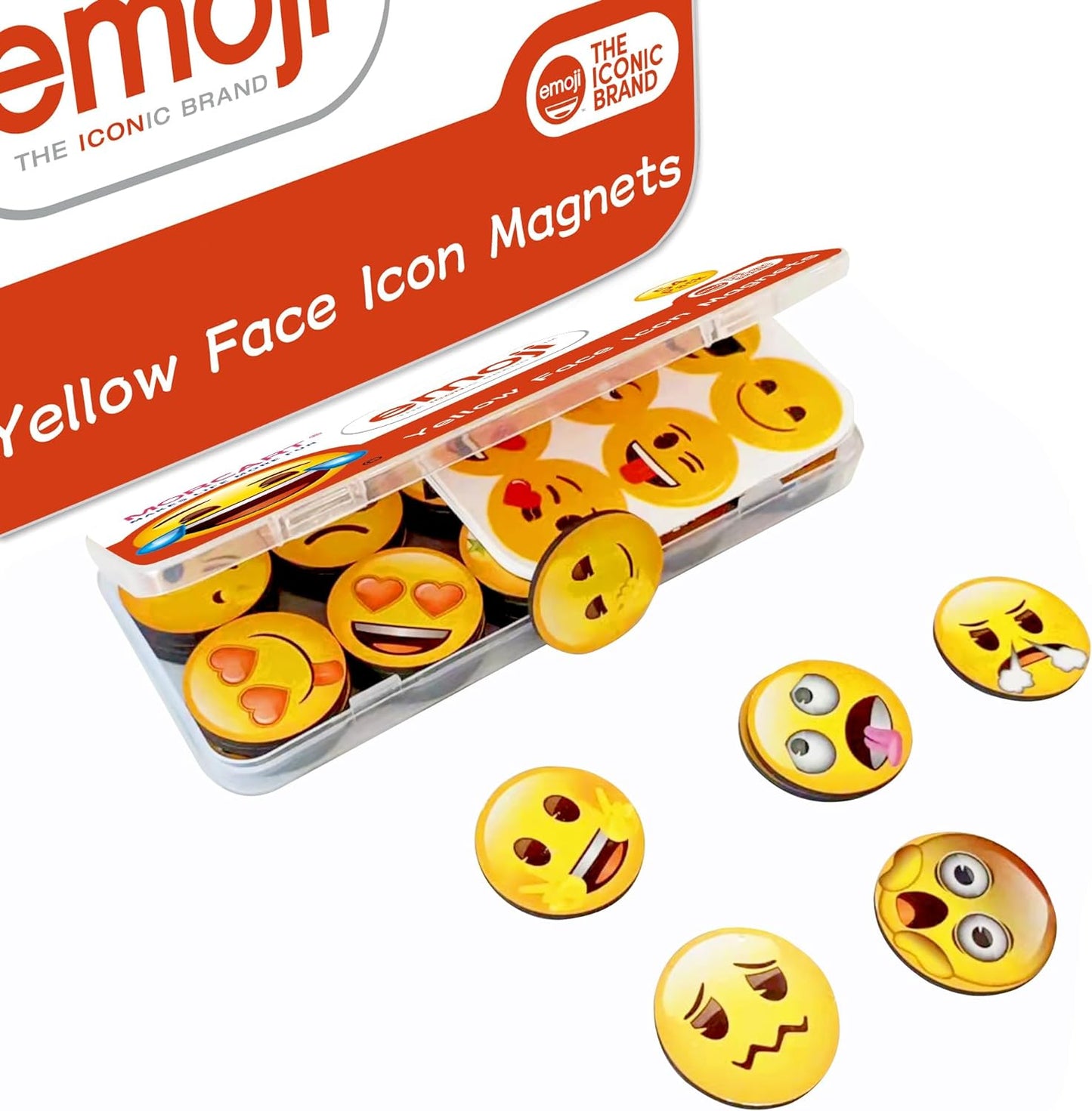 Cute Emoji Refrigerator Magnets β 54-Piece Strong Decorative Magnets for Locker, Whiteboard, Kitchen, and Classroom