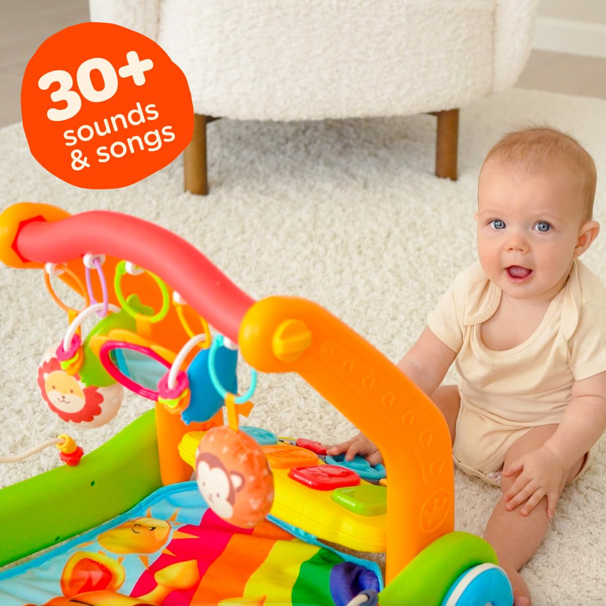 Baby Play Mat & Activity Gym – 4-in-1 Musical Infant Toy for Tummy Time, Learning & Walking