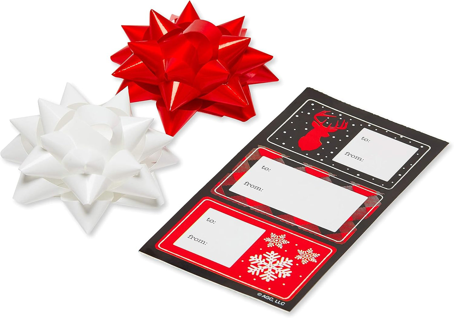 π Buffalo Plaid Christmas Wrapping Paper Set β Red & Black Holiday Gift Wrap with Snowflakes and Reindeer (4 Rolls, 120 Sq. Ft., 7 Bows & 30 Gift Tags)