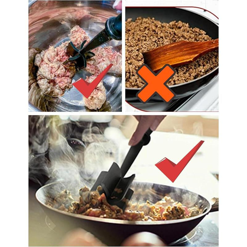 Nonstick Meat Chopper Utensil – Heat-Resistant Nylon Cooking Tool for Hamburger, Tacos & More”