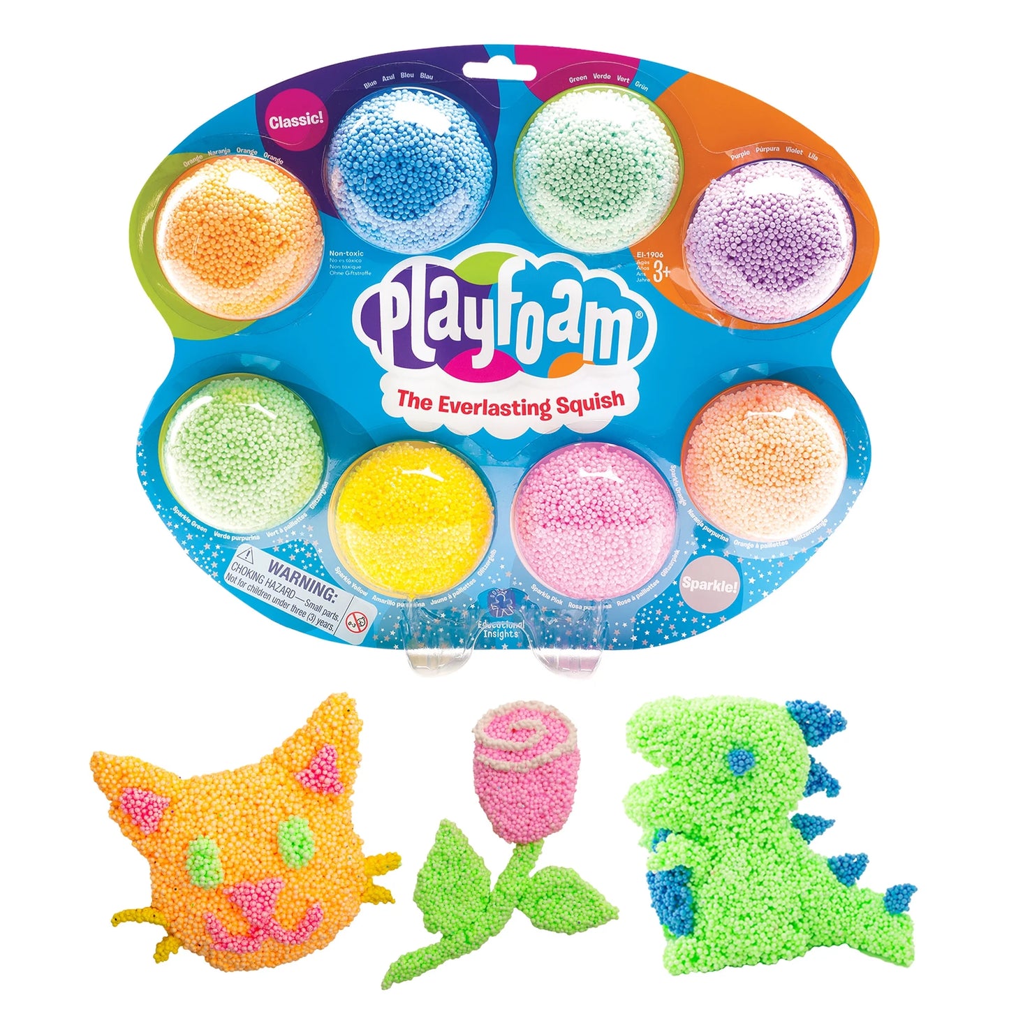 Sensory Foam Toy 8-Pack – Non-Sticky Moldable Fidget Foam for Kids Ages 3+, Educational Gift for Creative Play