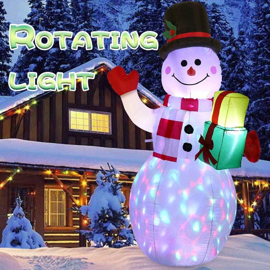 5FT Light-Up Snowman Inflatable – Outdoor Christmas Decoration with Rotating LED Lights