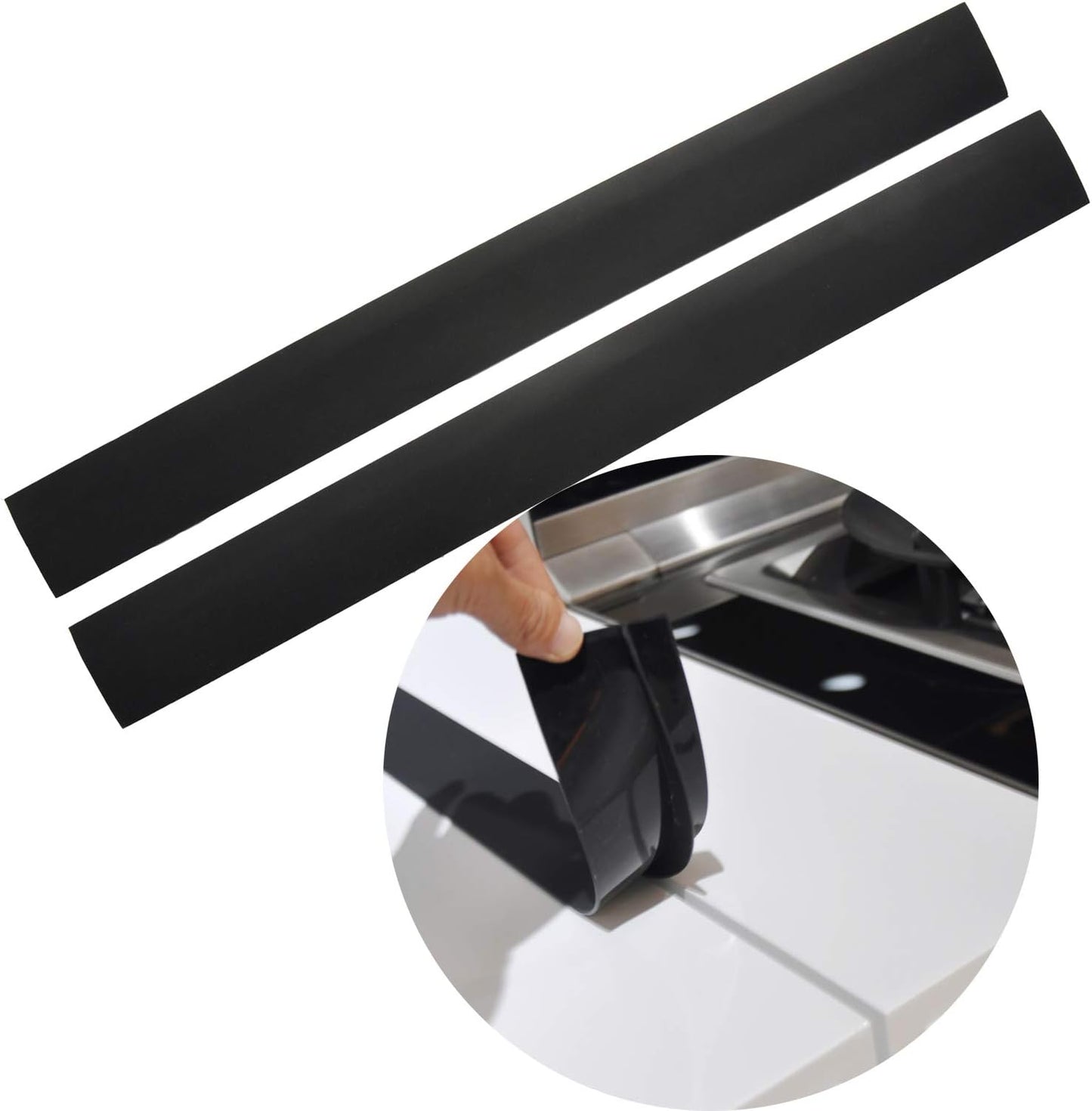 Silicone Stove Gap Covers 2 Pack (21”) – Heat Resistant Counter Filler Strips for Kitchen, Clear/White/Black Options
