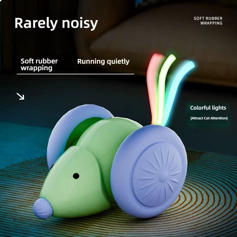 Interactive Cat Toy – Rechargeable Electric Mouse Car with Smart Obstacle Avoidance for Indoor Cats