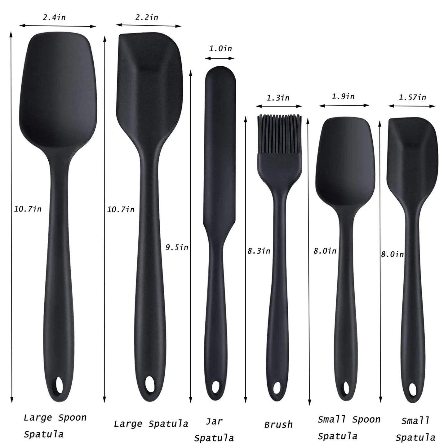 Premium Silicone Spatula Set – 6 Heat-Resistant Non-Stick Cooking & Baking Utensils with Stainless Core | Easy to Clean, Dishwasher Safe