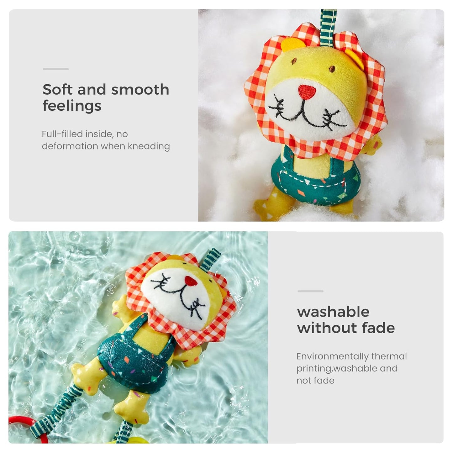 Plush Baby Rattle Toy Set – 4-Pack Soft Handbell Toys for Newborns & Infants, Stroller & Car Seat Hanging Toys for Early Development (0–12 Months)