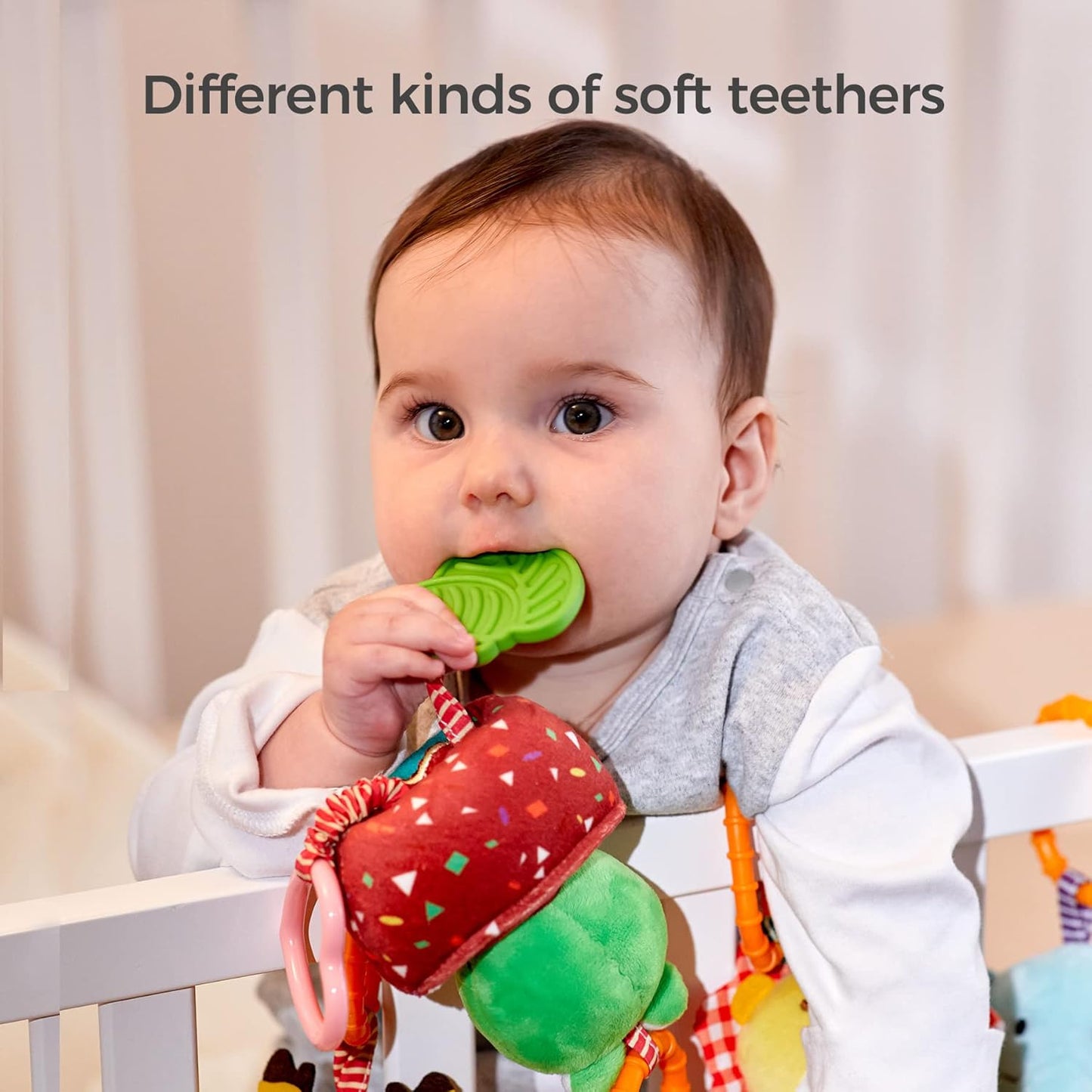 Plush Baby Rattle Toy Set – 4-Pack Soft Handbell Toys for Newborns & Infants, Stroller & Car Seat Hanging Toys for Early Development (0–12 Months)