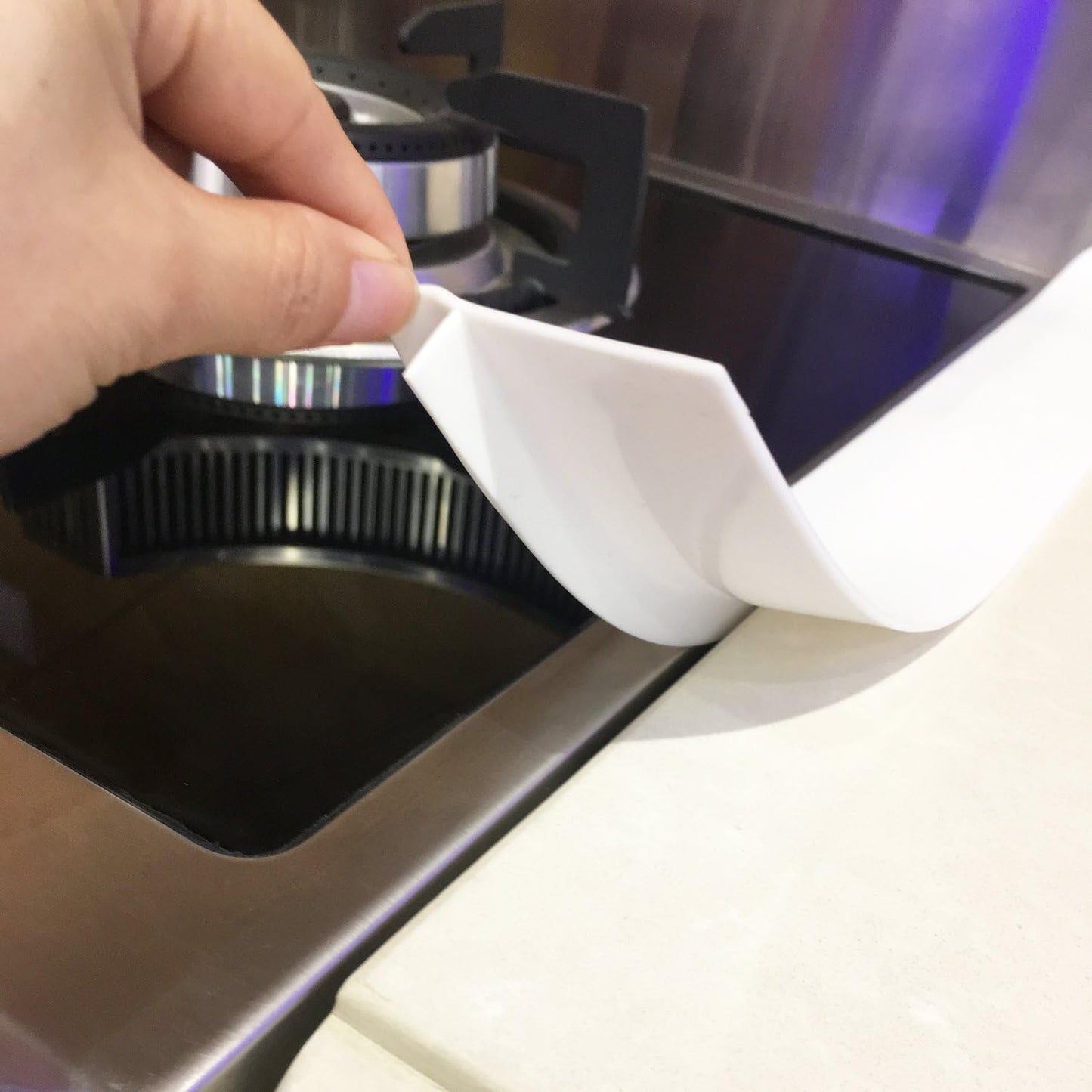 Silicone Stove Gap Covers 2 Pack (21”) – Heat Resistant Counter Filler Strips for Kitchen, Clear/White/Black Options