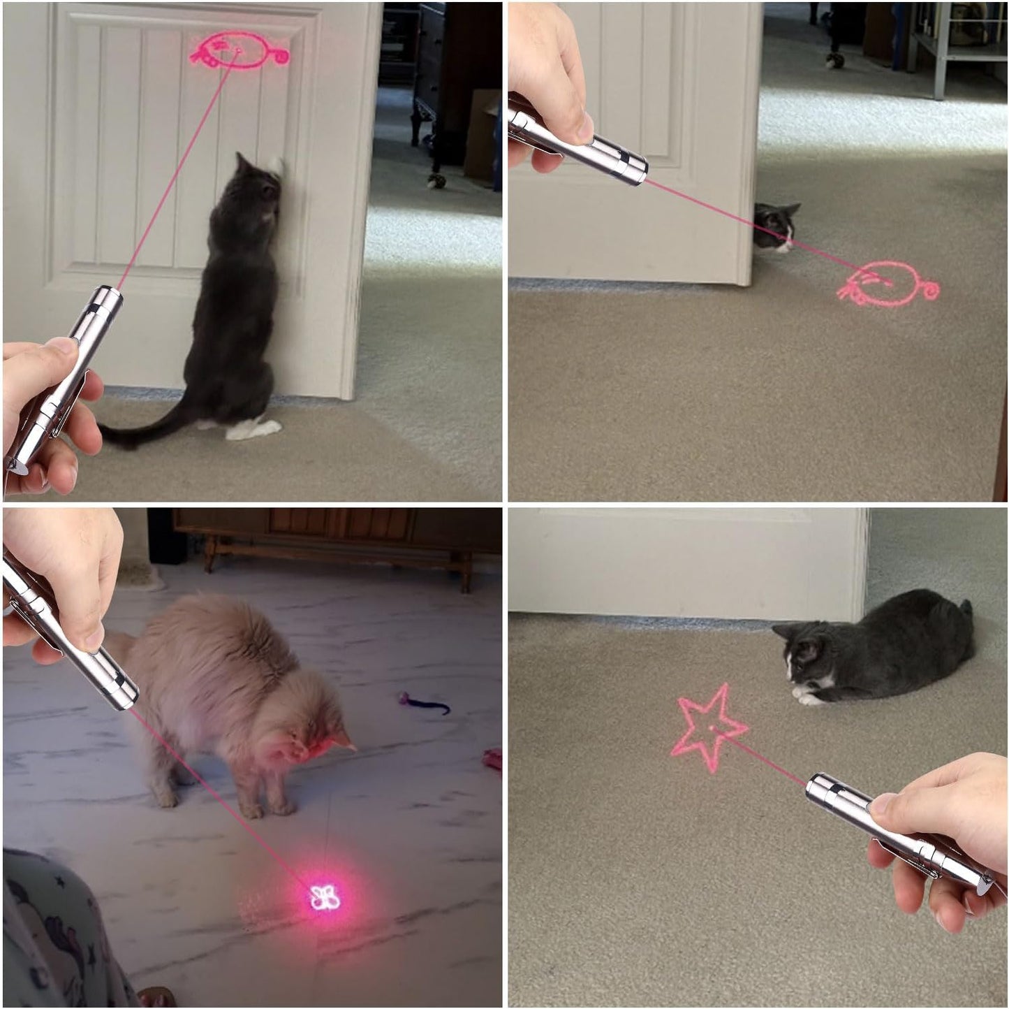 USB Rechargeable Toy – Interactive Indoor Toy with 7 Light Patterns for Cats & Dogs, Fun Training & Exercise Chase Toy
