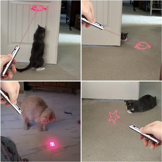 USB Rechargeable Toy – Interactive Indoor Toy with 7 Light Patterns for Cats & Dogs, Fun Training & Exercise Chase Toy