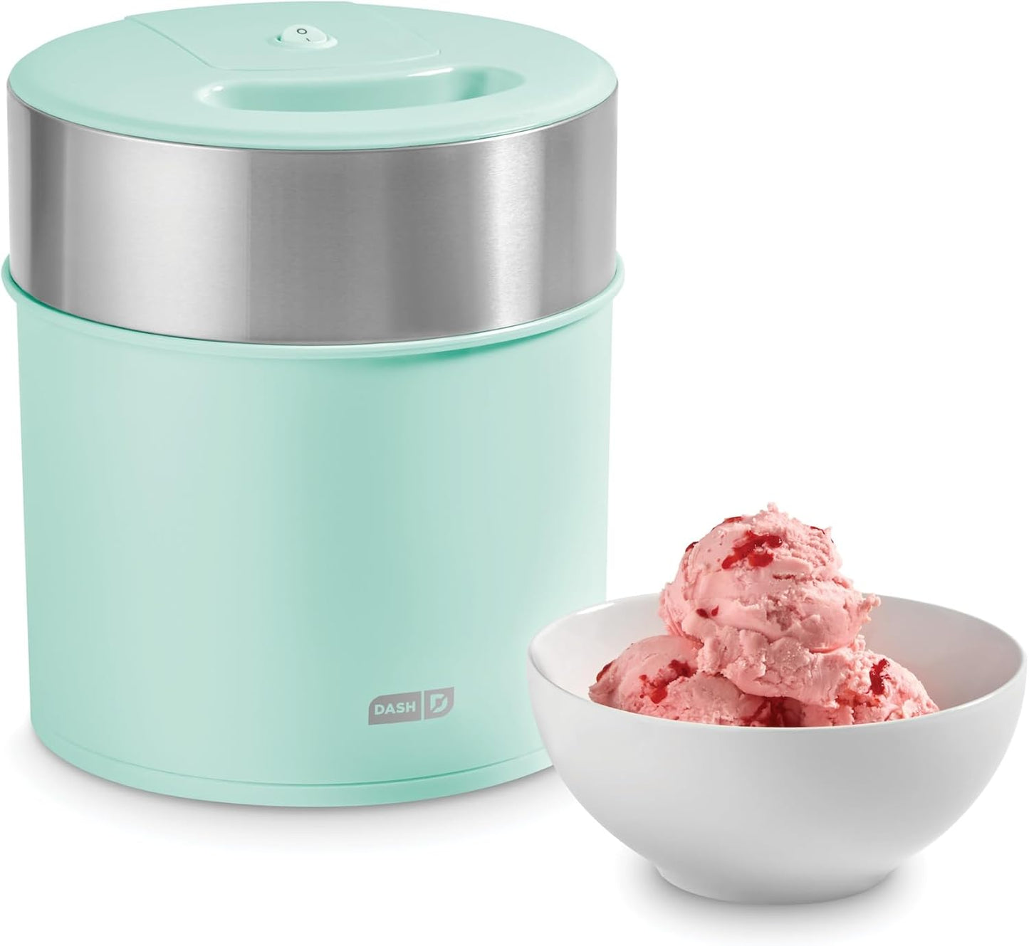 2Qt Electric Ice Cream Maker β Make Gelato, Frozen Yogurt & Sorbet at Home β Compact & Easy to Clean β Easy One-Touch Churn (Aqua and Cream)