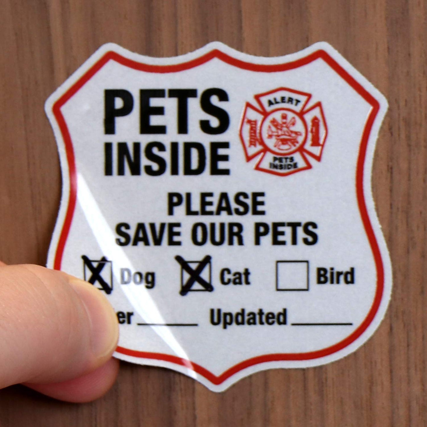 Reflective Pet Rescue Stickers – ‘Pets Inside’ Emergency Decal Set, 6-Pack Adhesive Labels (2.75” x 2.75”, Made in USA)