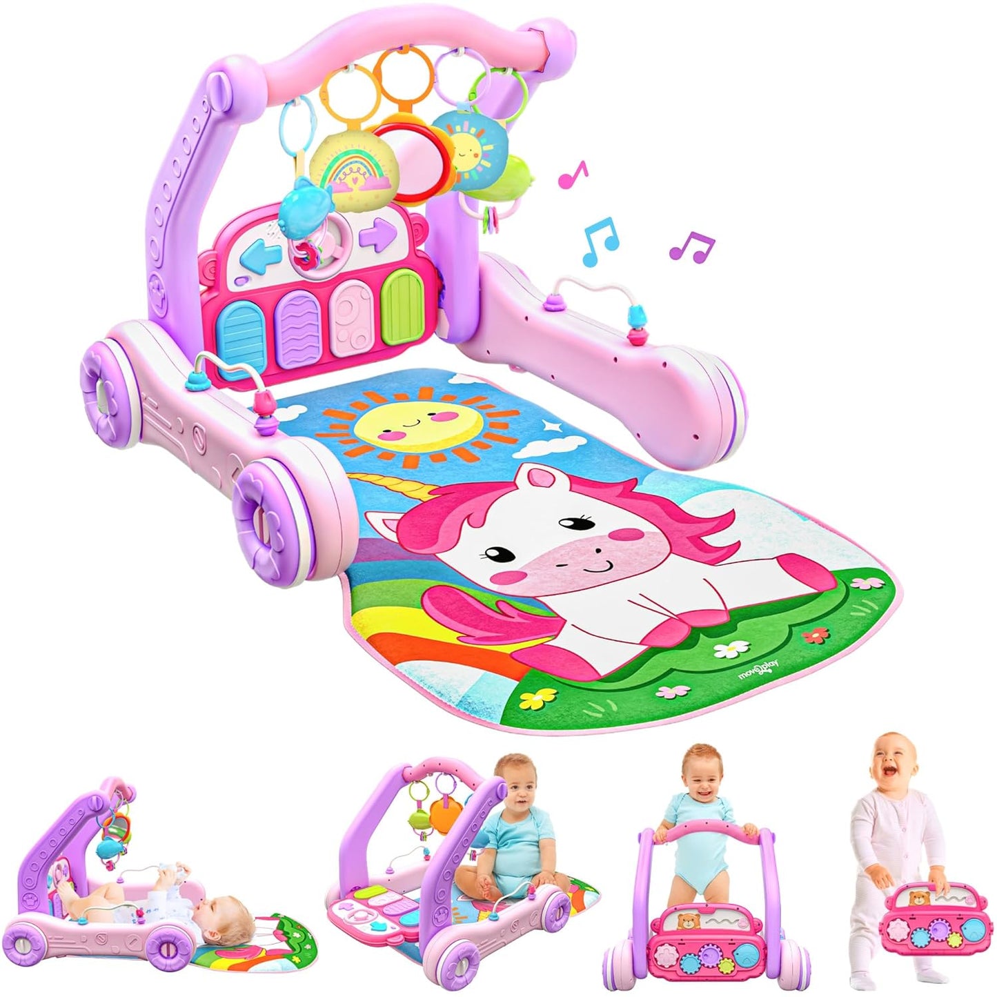 Baby Play Mat & Activity Gym – 4-in-1 Musical Infant Toy for Tummy Time, Learning & Walking