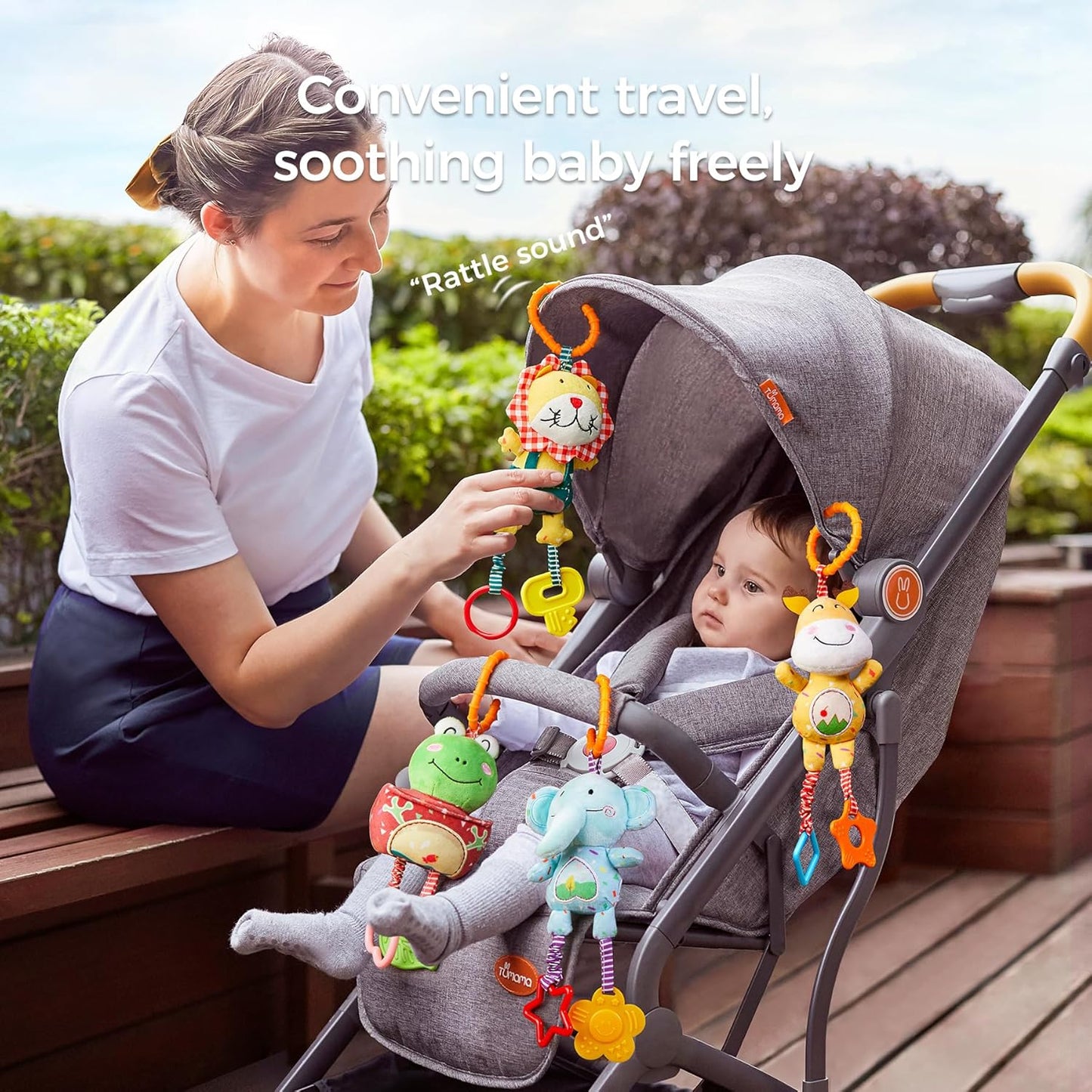 Plush Baby Rattle Toy Set – 4-Pack Soft Handbell Toys for Newborns & Infants, Stroller & Car Seat Hanging Toys for Early Development (0–12 Months)