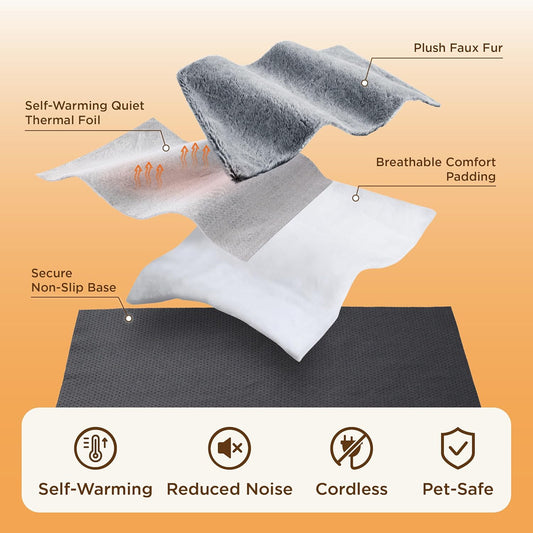 Self-Warming Pet Mat | No-Electricity Cozy Bed Pad