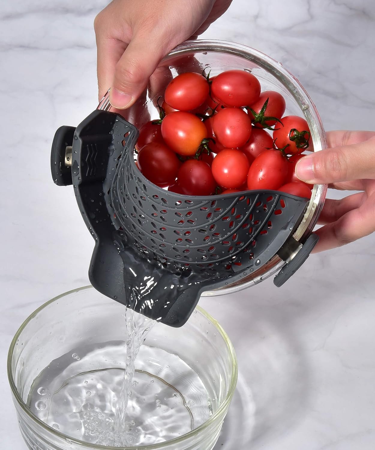 π₯£ Adjustable Clip-On Silicone Pot Strainer β Universal Kitchen Colander for Pasta, Pans & Bowls