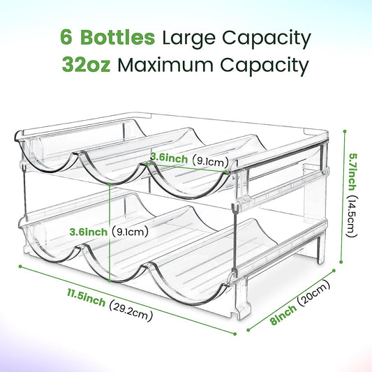 Stackable Water Bottle Organizer for Pantry & Fridge β BPA-Free