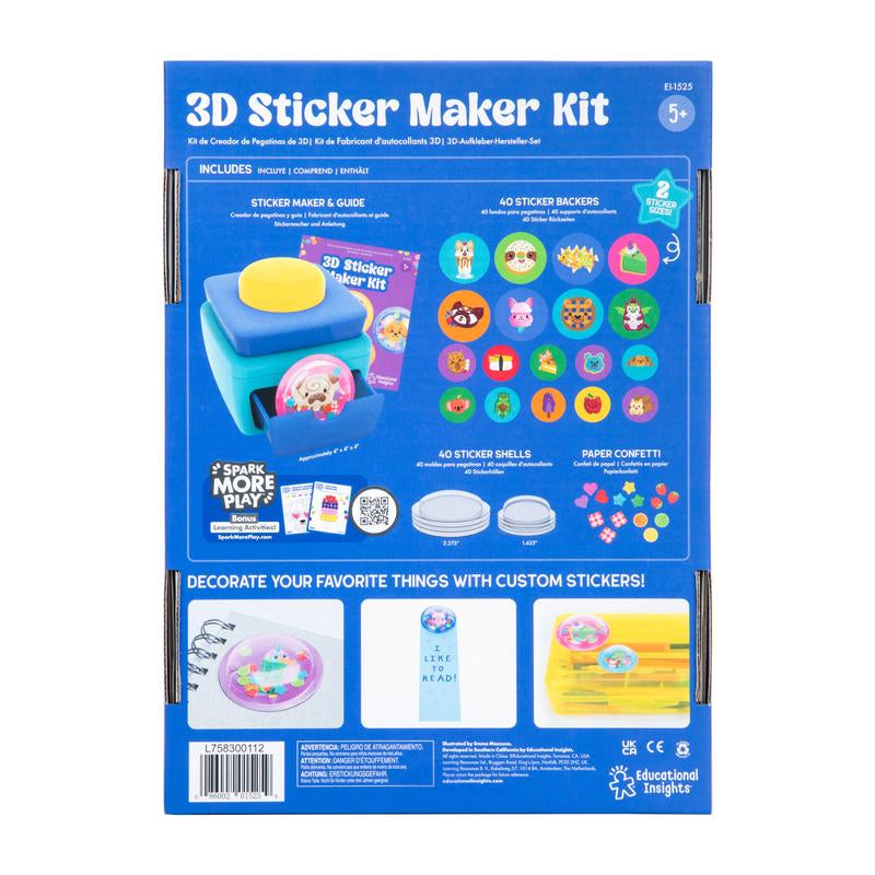 3D Sticker Maker Kit – DIY Puffy Sticker Machine, Mess-Free Craft Kit for Kids, Creative Gifts for Boys & Girls Ages 5+