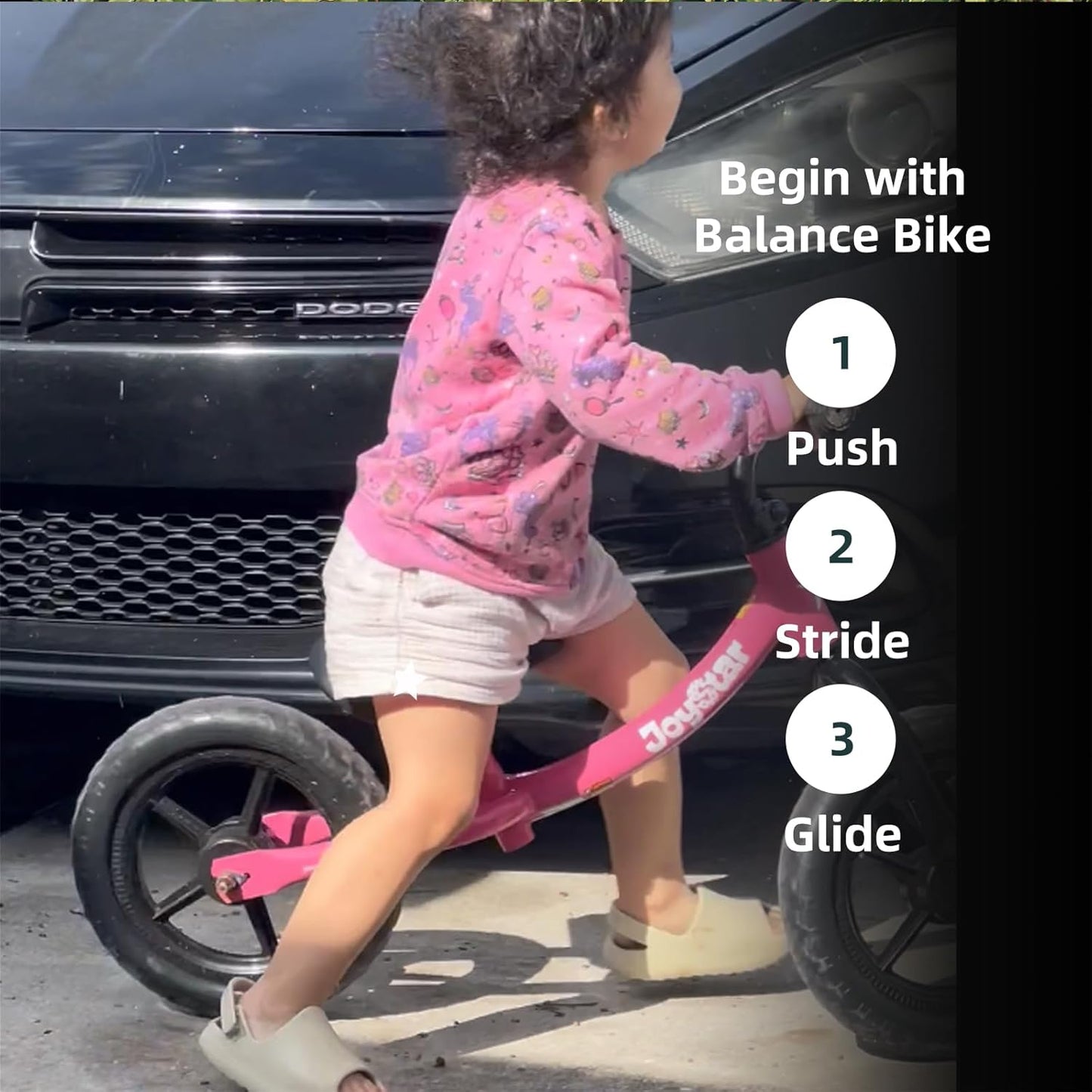 Toddler Balance Bike – No Pedal Kids Bike for Ages 18 Months to 5 Years with Adjustable Seat & Handlebar (Pink and Blue)