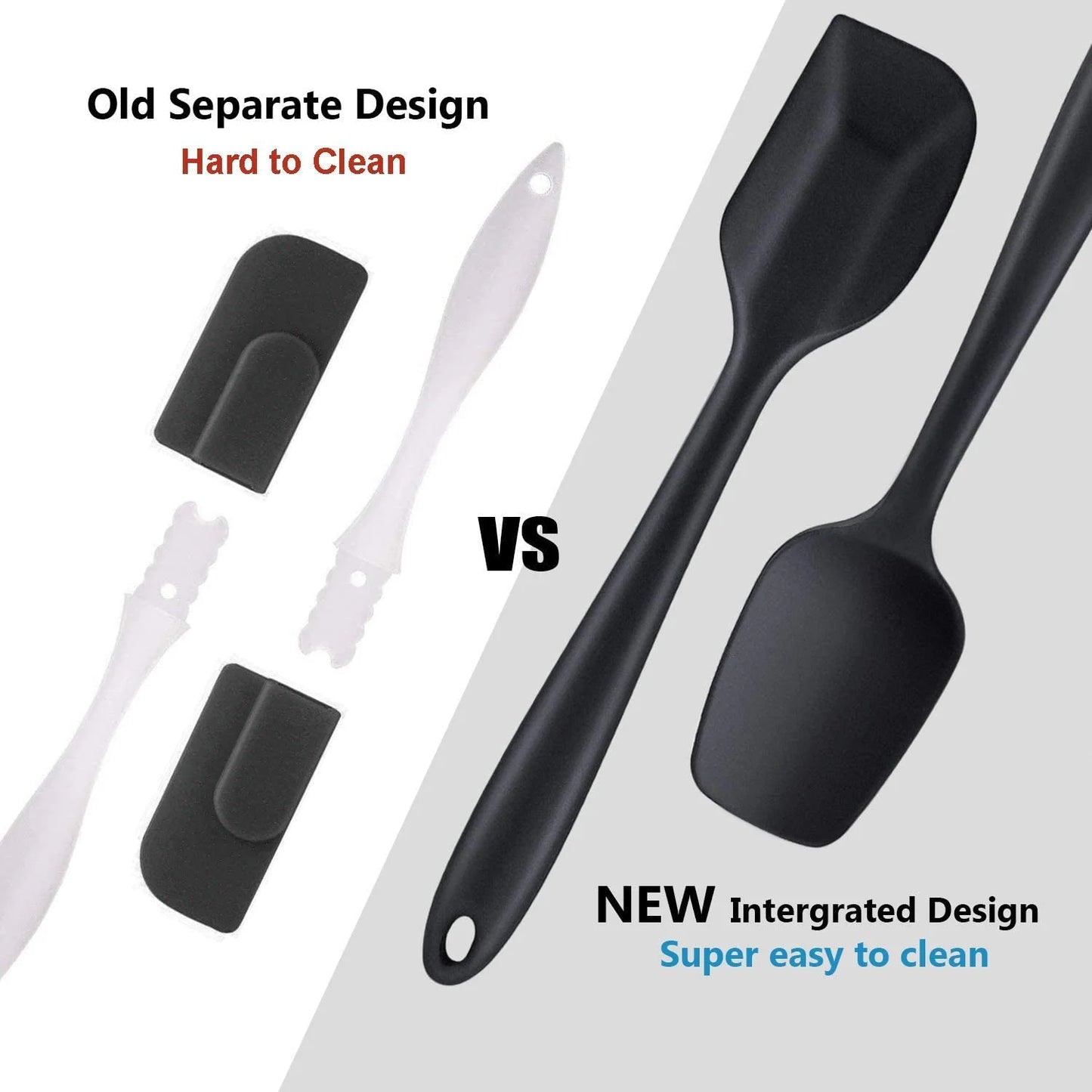 Premium Silicone Spatula Set – 6 Heat-Resistant Non-Stick Cooking & Baking Utensils with Stainless Core | Easy to Clean, Dishwasher Safe