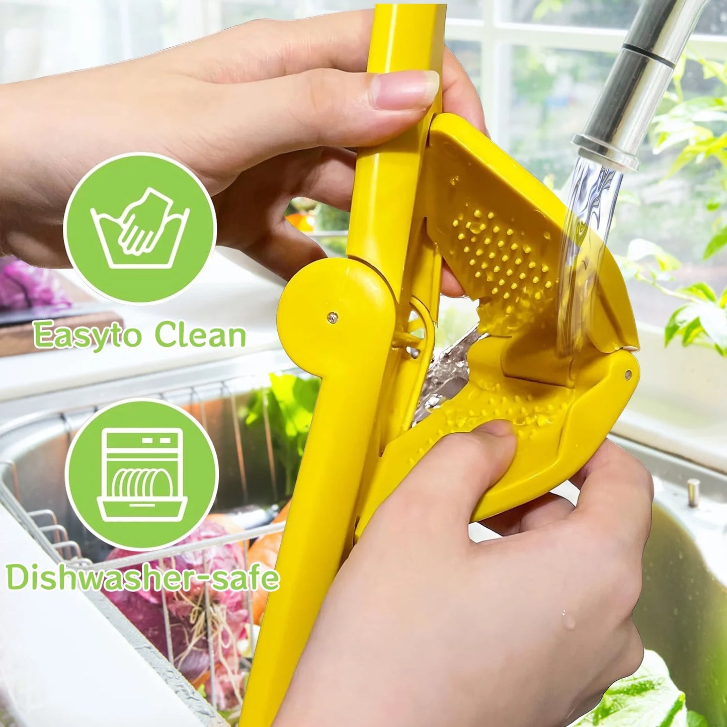 Manual Lemon & Lime Squeezer – Easy-to-Use Citrus Juicer with Leverage Handle & Built-In Strainer for Maximum Juice Extraction