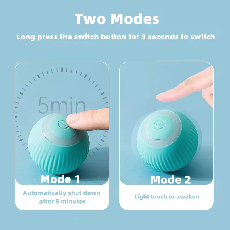 Automatic Rolling Cat Toy Ball – Interactive Smart Toy for Indoor Cats & Kittens