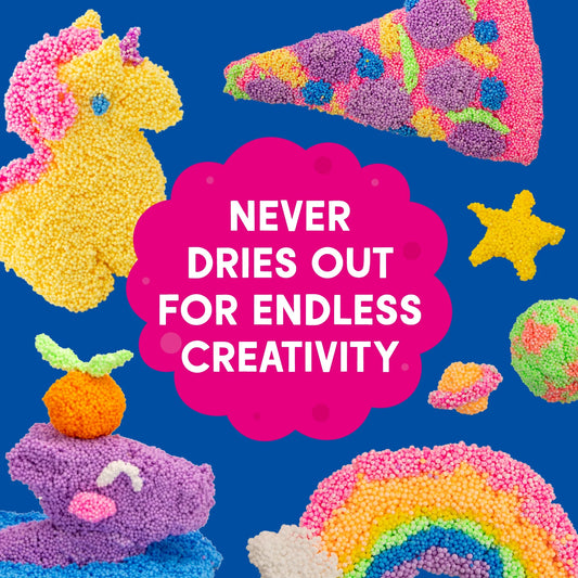 Sensory Foam Toy 8-Pack – Non-Sticky Moldable Fidget Foam for Kids Ages 3+, Educational Gift for Creative Play