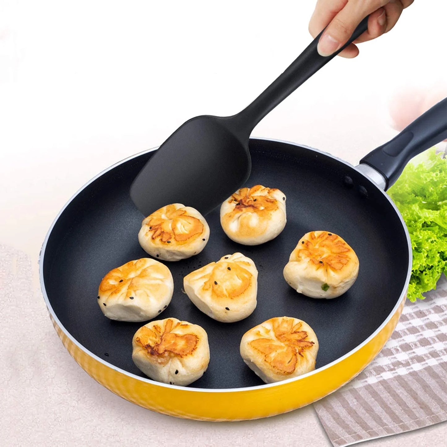 Premium Silicone Spatula Set – 6 Heat-Resistant Non-Stick Cooking & Baking Utensils with Stainless Core | Easy to Clean, Dishwasher Safe