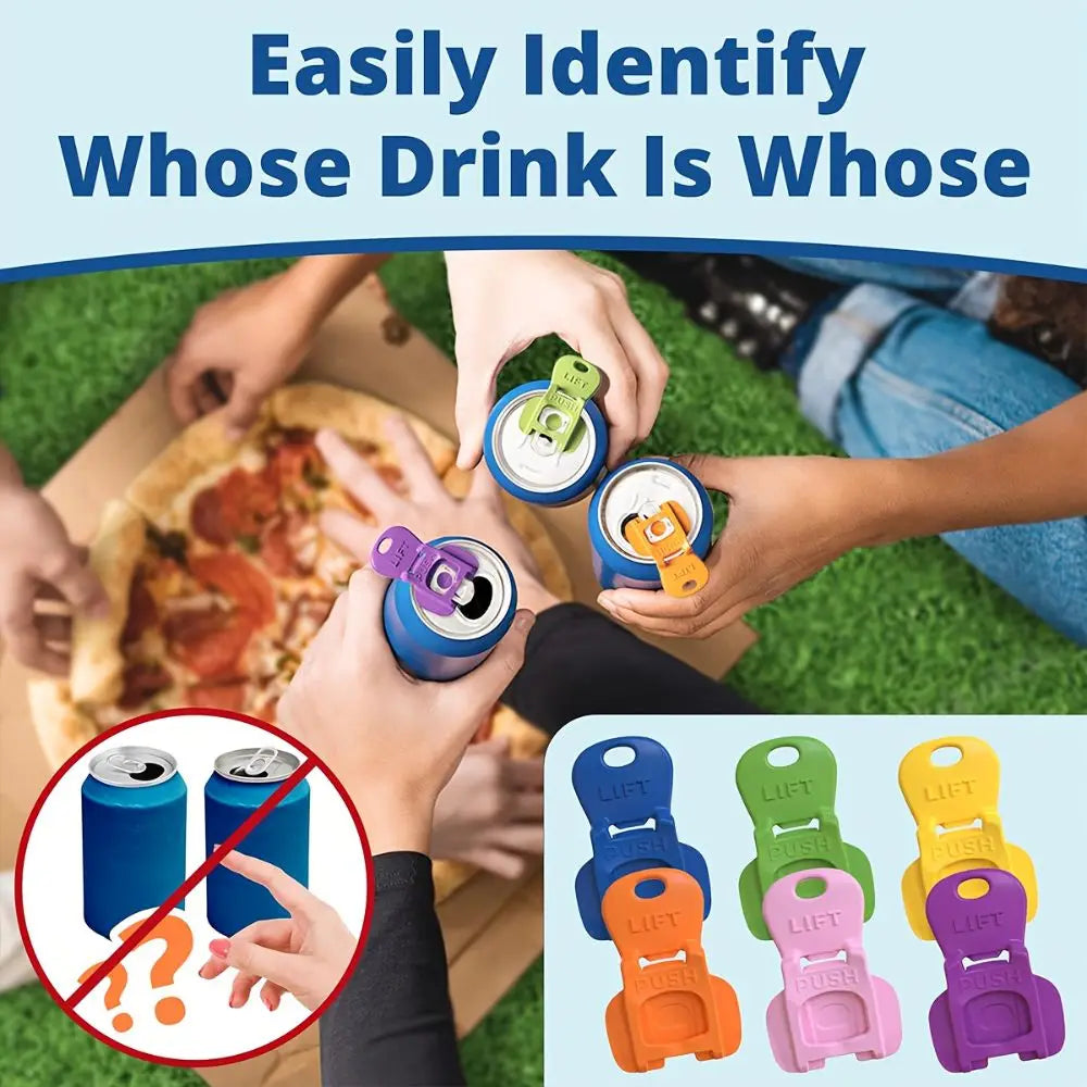 Reusable Drink Can Tab Opener & Cover – Multi-Pack Option