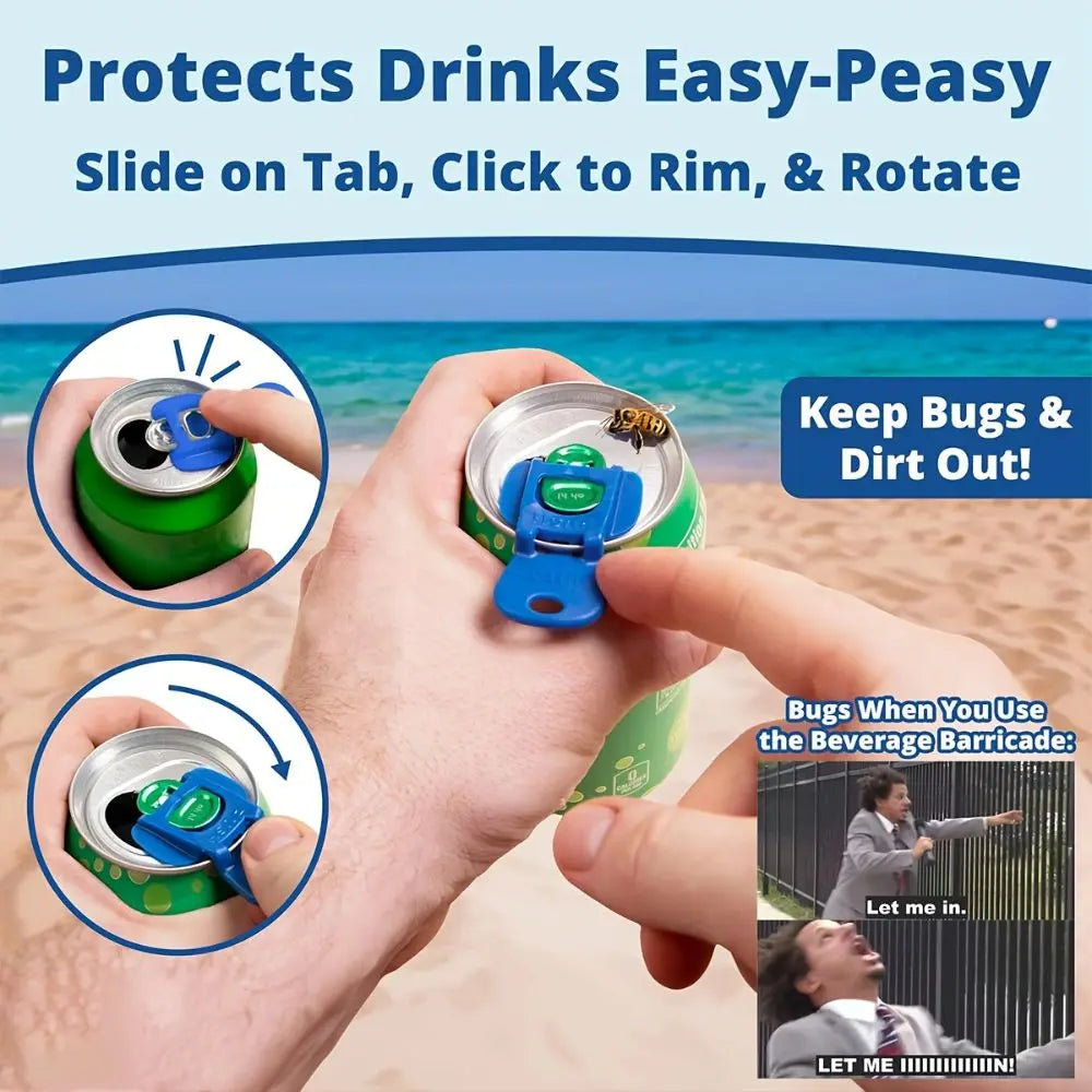 Reusable Drink Can Tab Opener & Cover – Multi-Pack Option