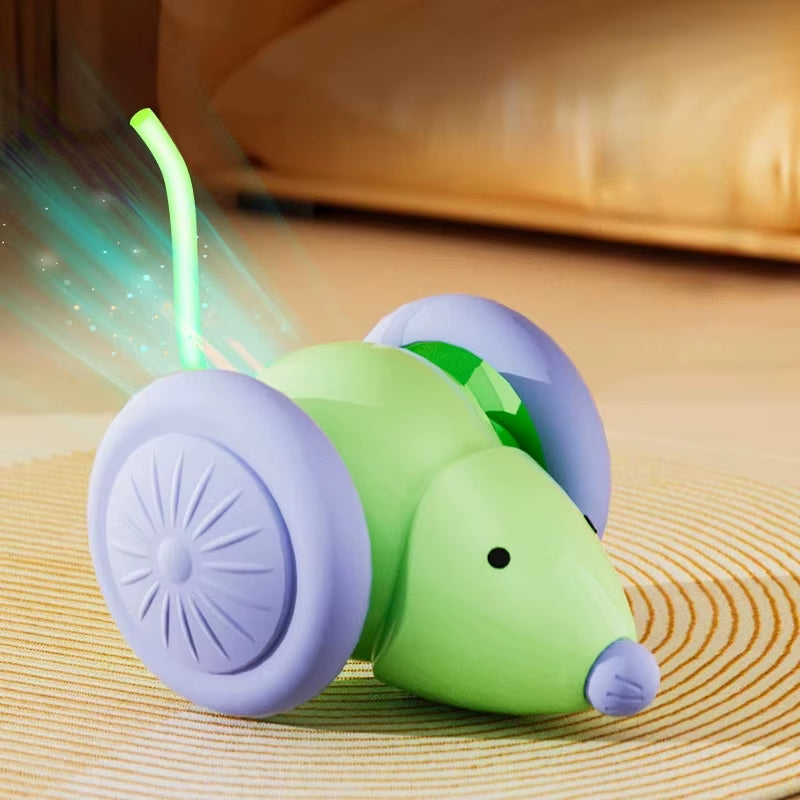 Interactive Cat Toy – Rechargeable Electric Mouse Car with Smart Obstacle Avoidance for Indoor Cats