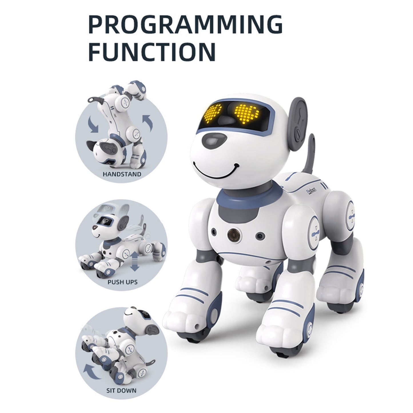 Interactive Robot Dog Toy for Kids β Remote Control Smart Pet with Touch & Follow, Singing, Dancing, and Programmable Play β Fun Gift for Boys & Girls Ages 3-12