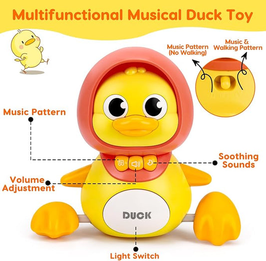 Musical Duck Family Baby Toy – Light-Up Crawling & Sensory Activity Set