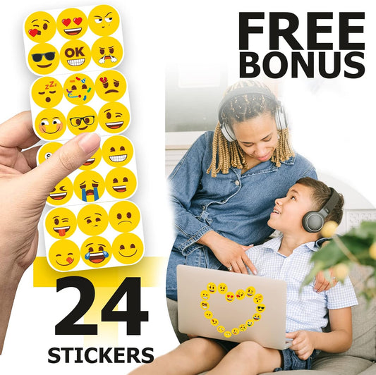Cute Emoji Refrigerator Magnets – 54-Piece Strong Decorative Magnets for Locker, Whiteboard, Kitchen, and Classroom