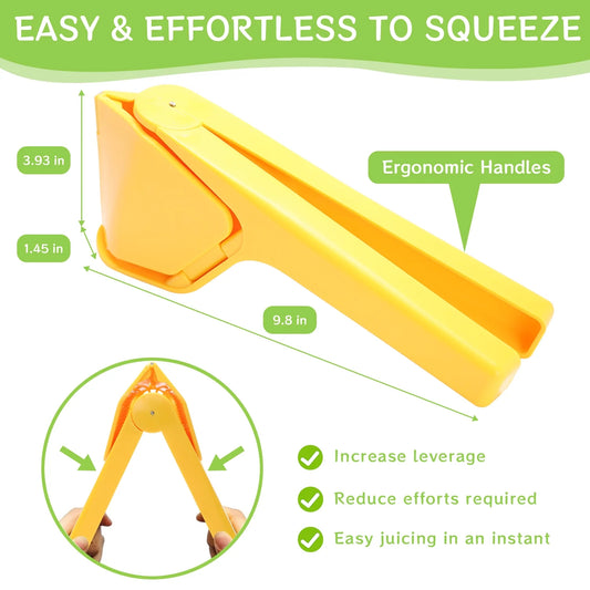 Manual Lemon & Lime Squeezer – Easy-to-Use Citrus Juicer with Leverage Handle & Built-In Strainer for Maximum Juice Extraction