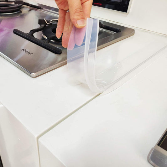 Silicone Stove Gap Covers 2 Pack (21”) – Heat Resistant Counter Filler Strips for Kitchen, Clear/White/Black Options