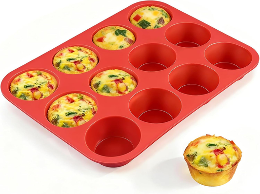 Premium Silicone Muffin Pan – Nonstick Baking Mold for Cupcakes, Muffins & More