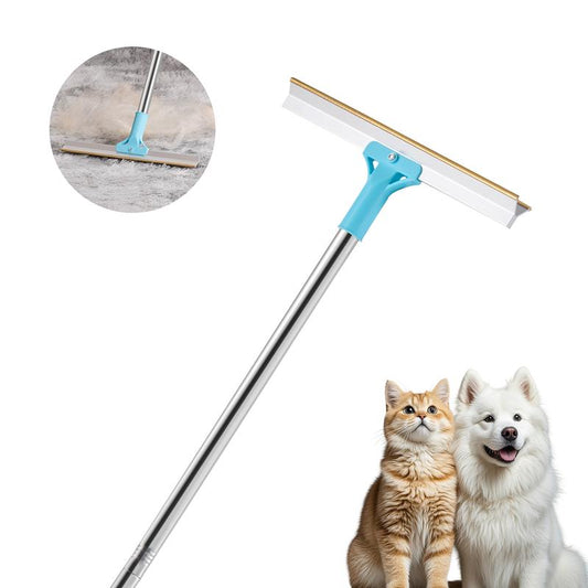 Pet Hair Removal Carpet Rake – Adjustable Long Handle Broom for Dog & Cat Fur on Carpets, Rugs, Furniture & Mats