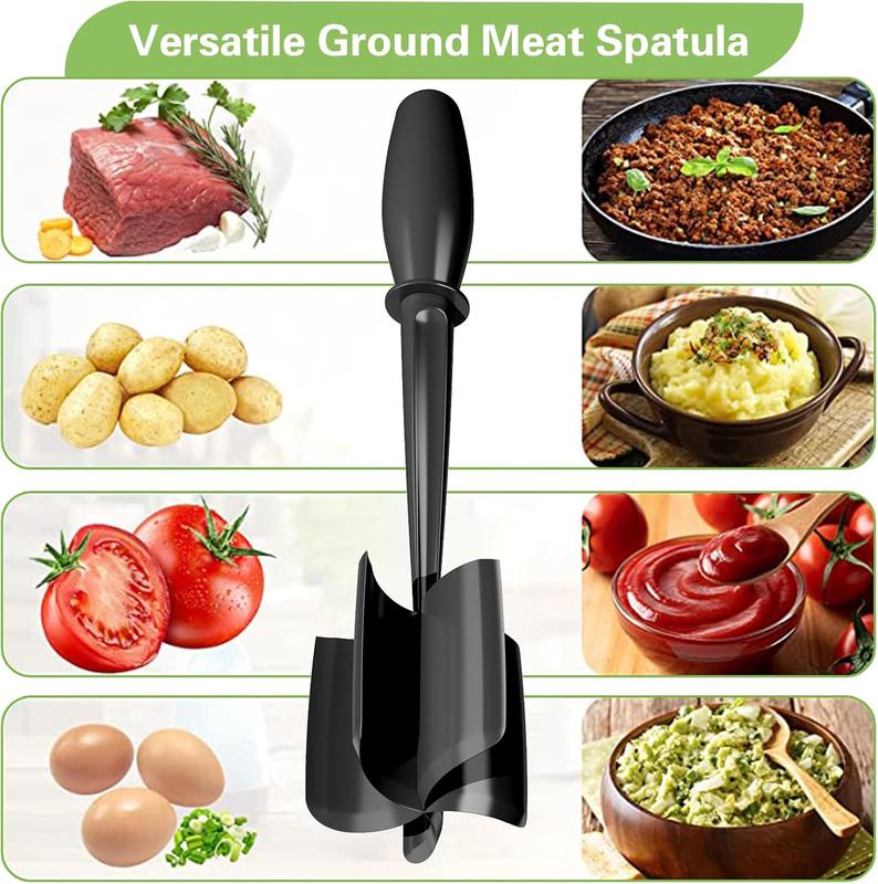 Nonstick Meat Chopper Utensil – Heat-Resistant Nylon Cooking Tool for Hamburger, Tacos & More”