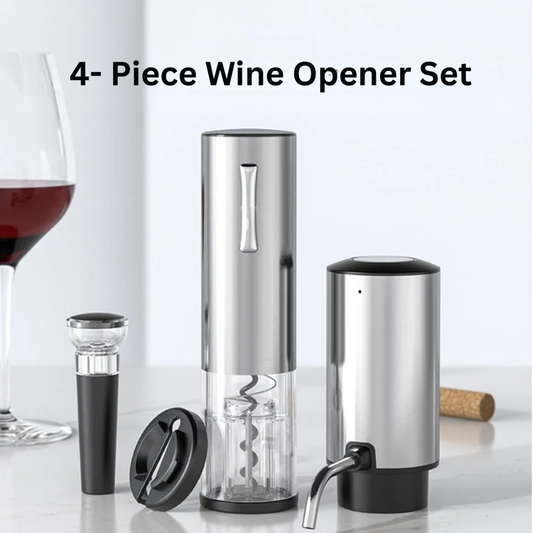 All-in-One Wine Opener Set – USB-C Rechargeable Corkscrew, Aerator, Vacuum Stoppers & Foil Cutter
