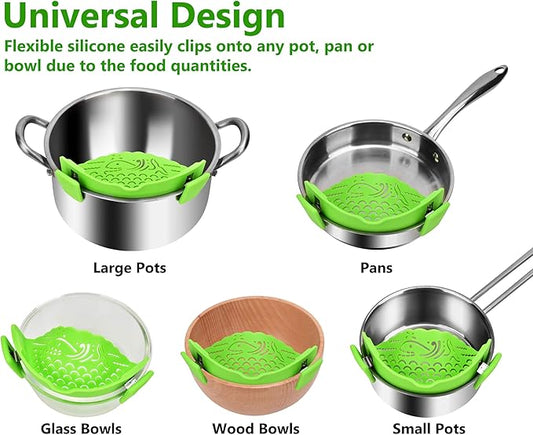 π₯£ Adjustable Clip-On Silicone Pot Strainer β Universal Kitchen Colander for Pasta, Pans & Bowls