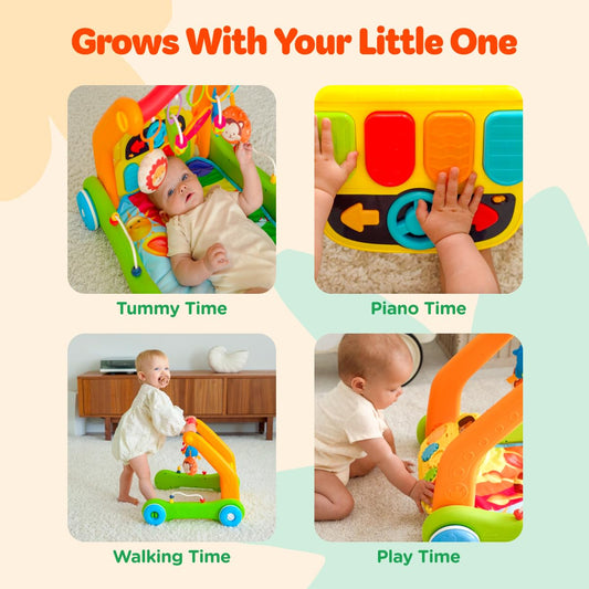 Baby Play Mat & Activity Gym – 4-in-1 Musical Infant Toy for Tummy Time, Learning & Walking 