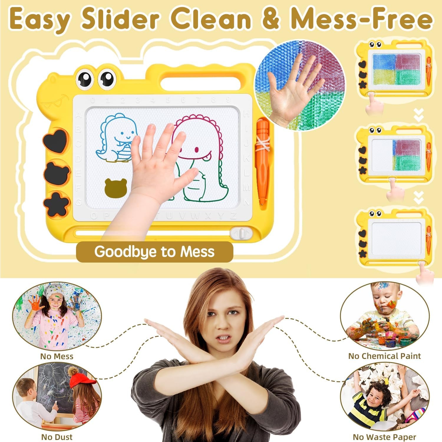 Magnetic Drawing Board for Kids – Mess-Free Doodle Toy & Learning Pad