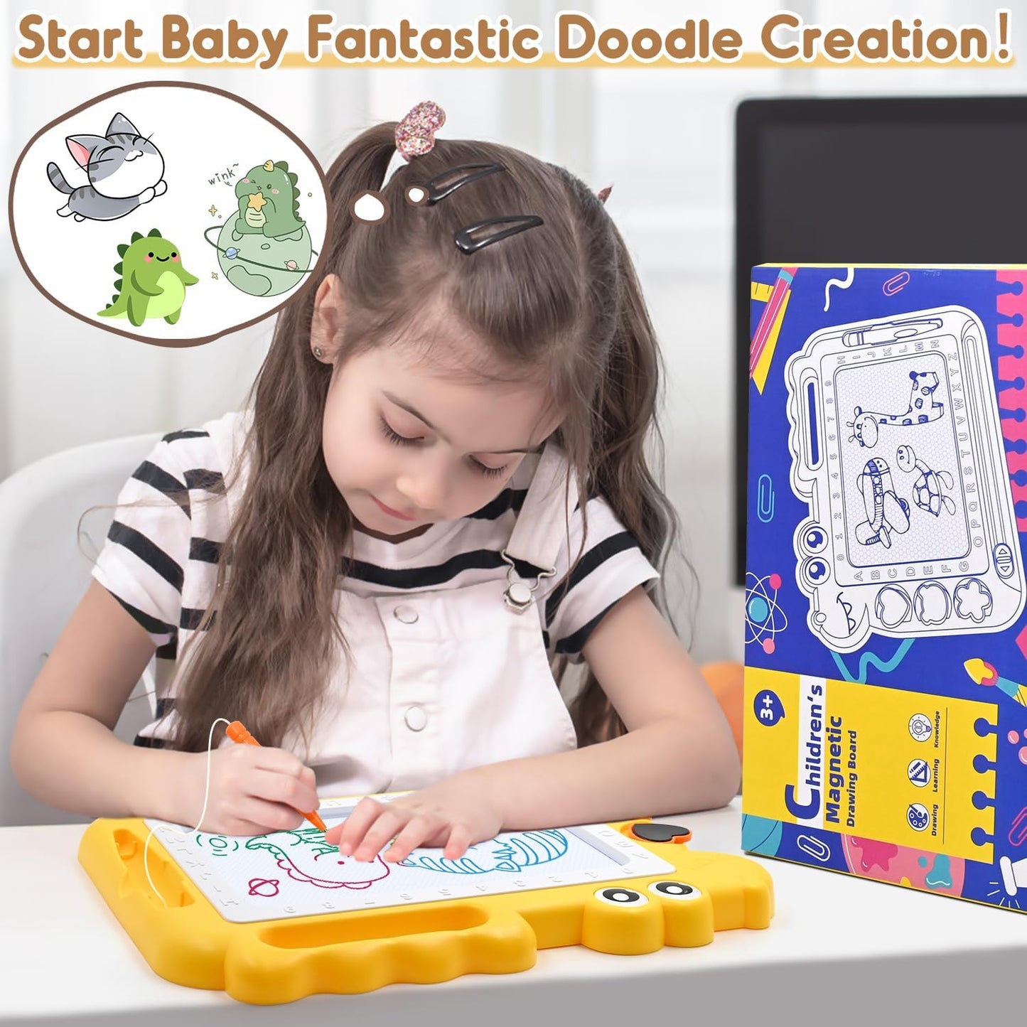 Magnetic Drawing Board for Kids – Mess-Free Doodle Toy & Learning Pad