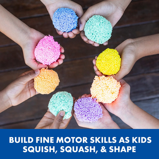 Sensory Foam Toy 8-Pack – Non-Sticky Moldable Fidget Foam for Kids Ages 3+, Educational Gift for Creative Play