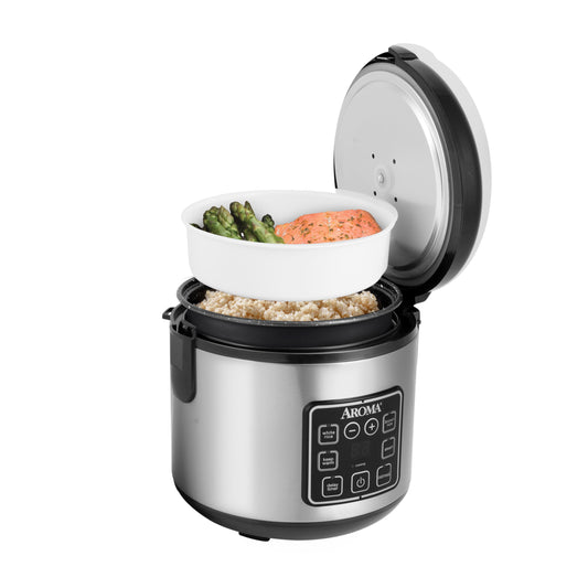 8-Cup Rice Cooker – Granite Nonstick Pot, One-Touch Cooking & Auto Keep-Warm