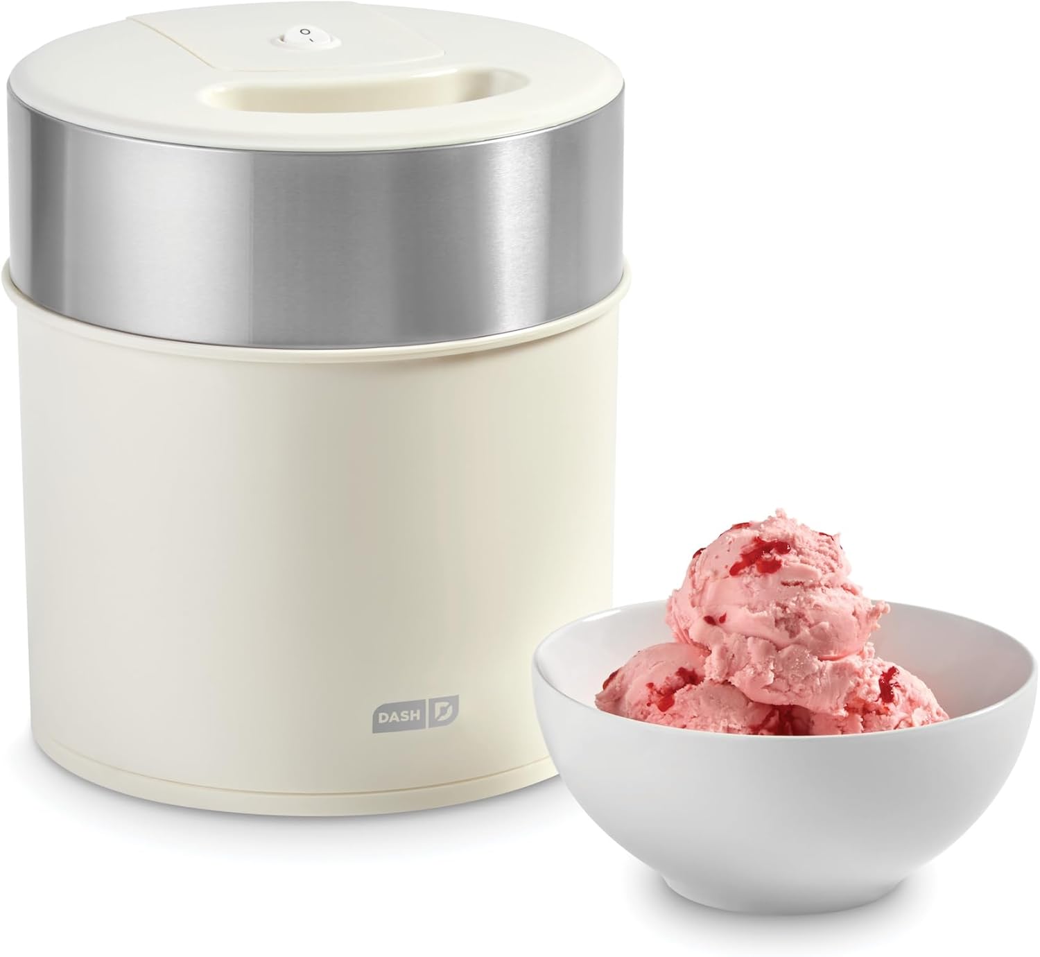 2Qt Electric Ice Cream Maker – Make Gelato, Frozen Yogurt & Sorbet at Home – Compact & Easy to Clean – Easy One-Touch Churn (Aqua and Cream)