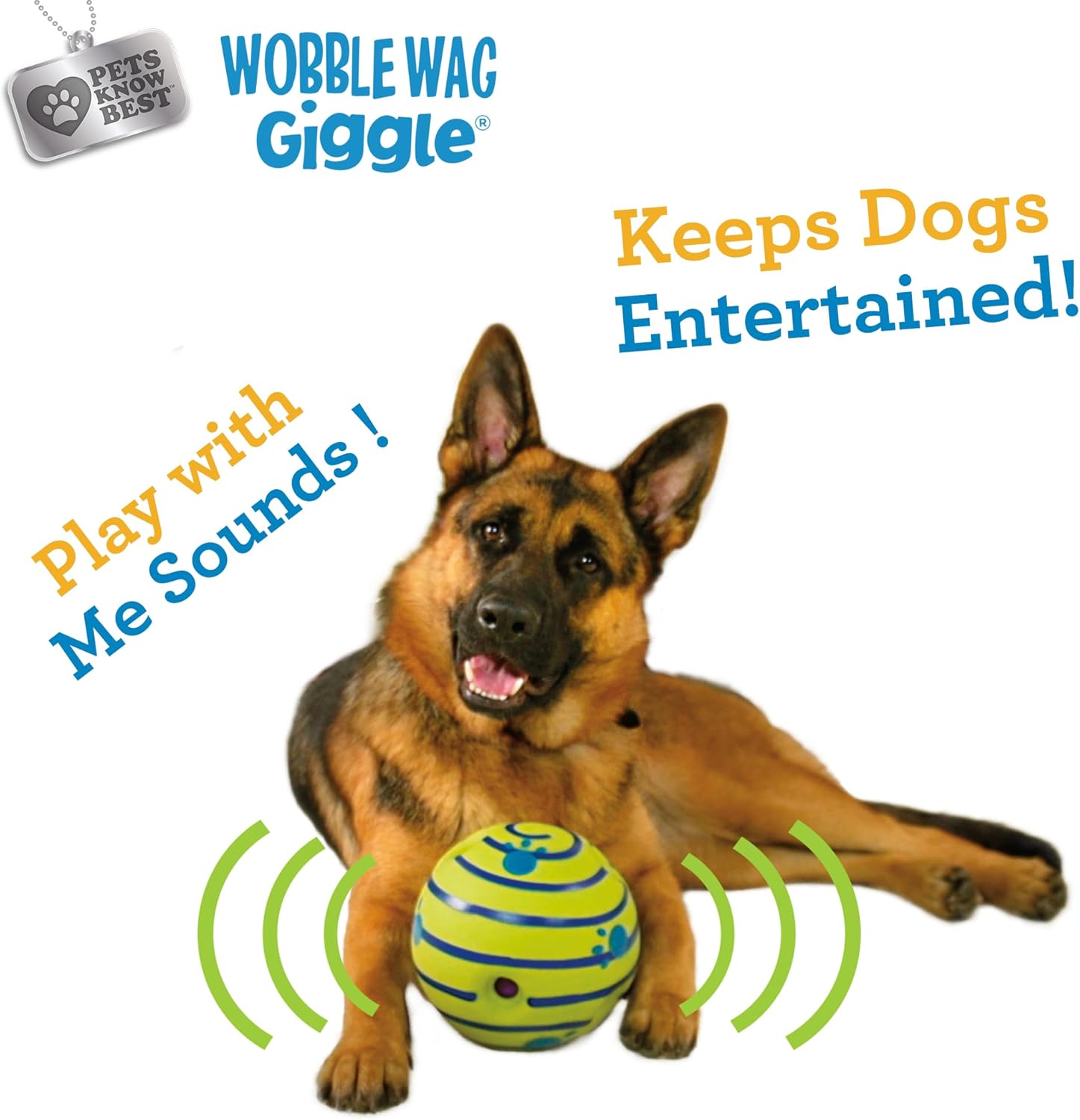 Wobble Wag Giggle Ball for Dogs – Fun Rolling Enrichment Toy That Keeps Pets Active Indoors or Outdoors