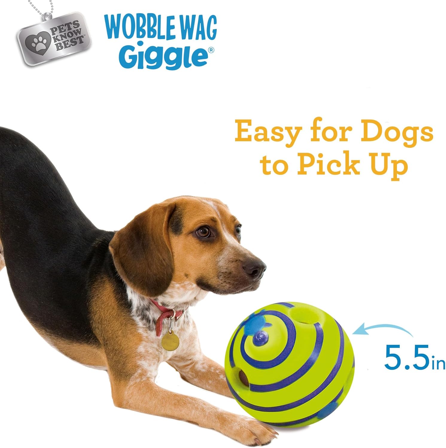Wobble Wag Giggle Ball for Dogs – Fun Rolling Enrichment Toy That Keeps Pets Active Indoors or Outdoors