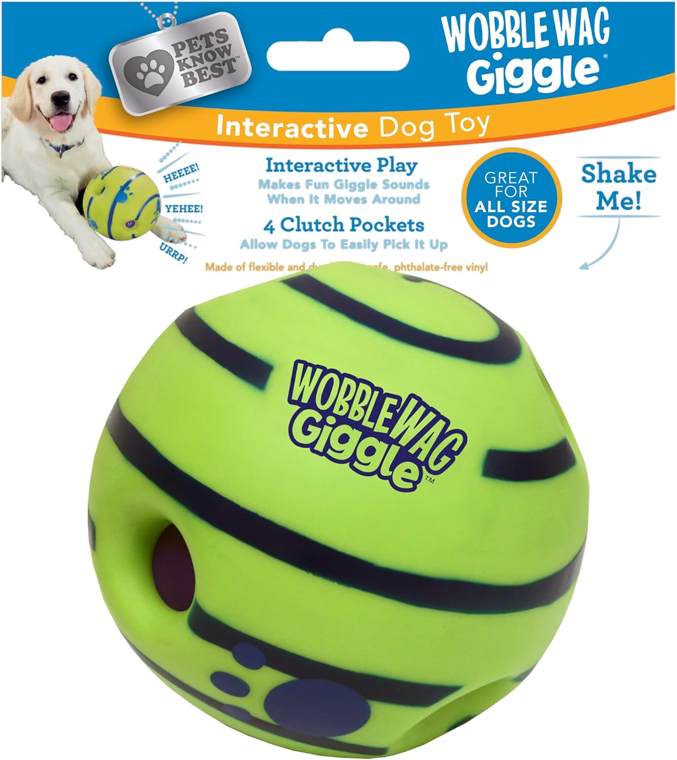 Wobble Wag Giggle Ball for Dogs – Fun Rolling Enrichment Toy That Keeps Pets Active Indoors or Outdoors